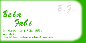 bela fabi business card
